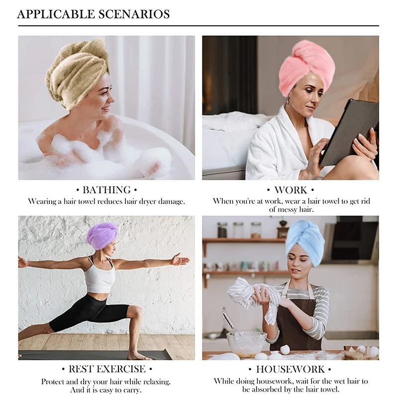 Microfiber Hair Towel Turban